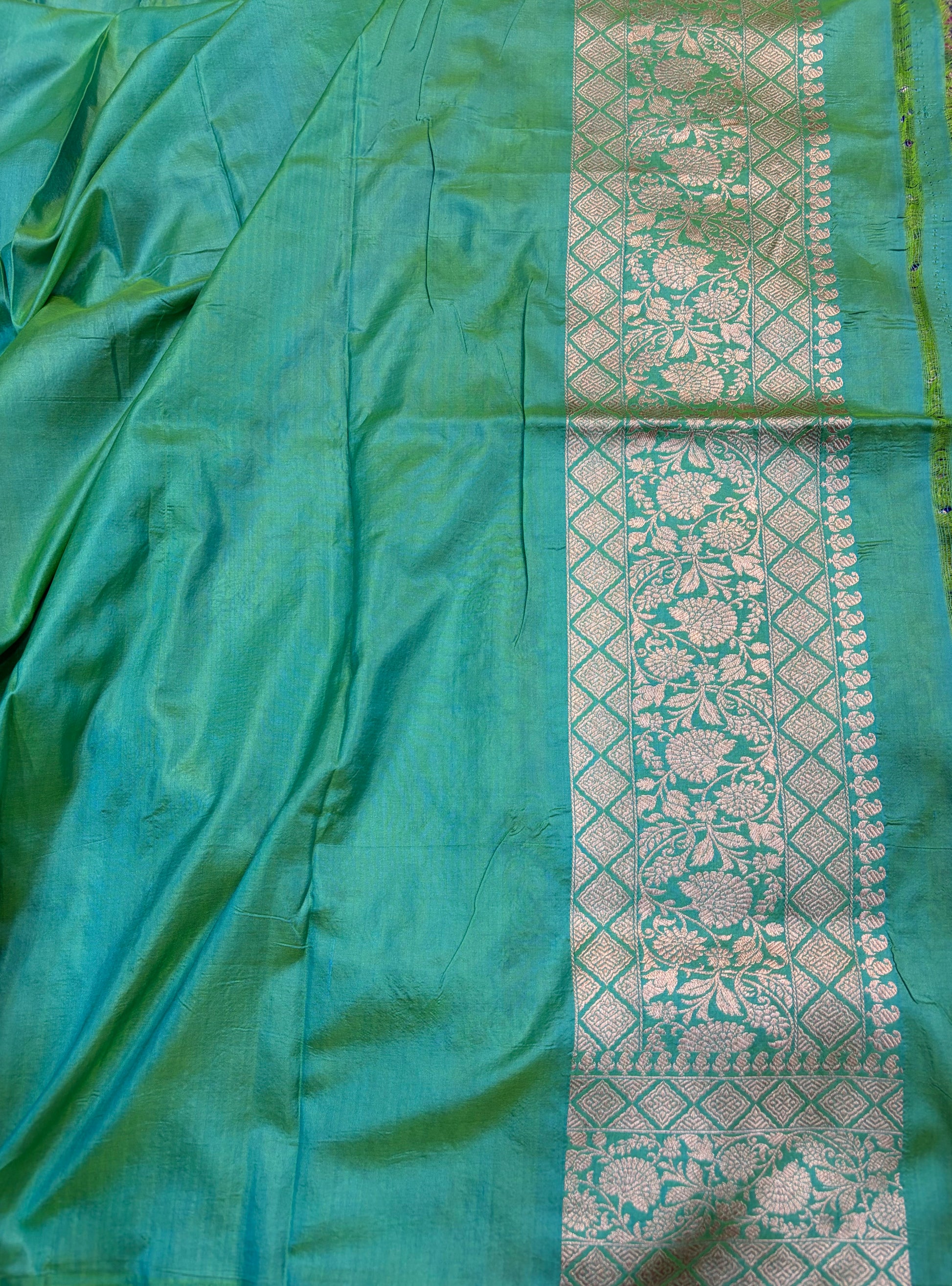 Beautiful Premium katan silk saree in light mint green colour