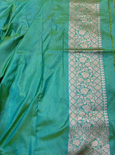 Beautiful Premium katan silk saree in light mint green colour
