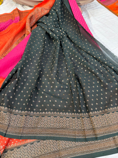 Beautiful Banarasi crepe silk saree