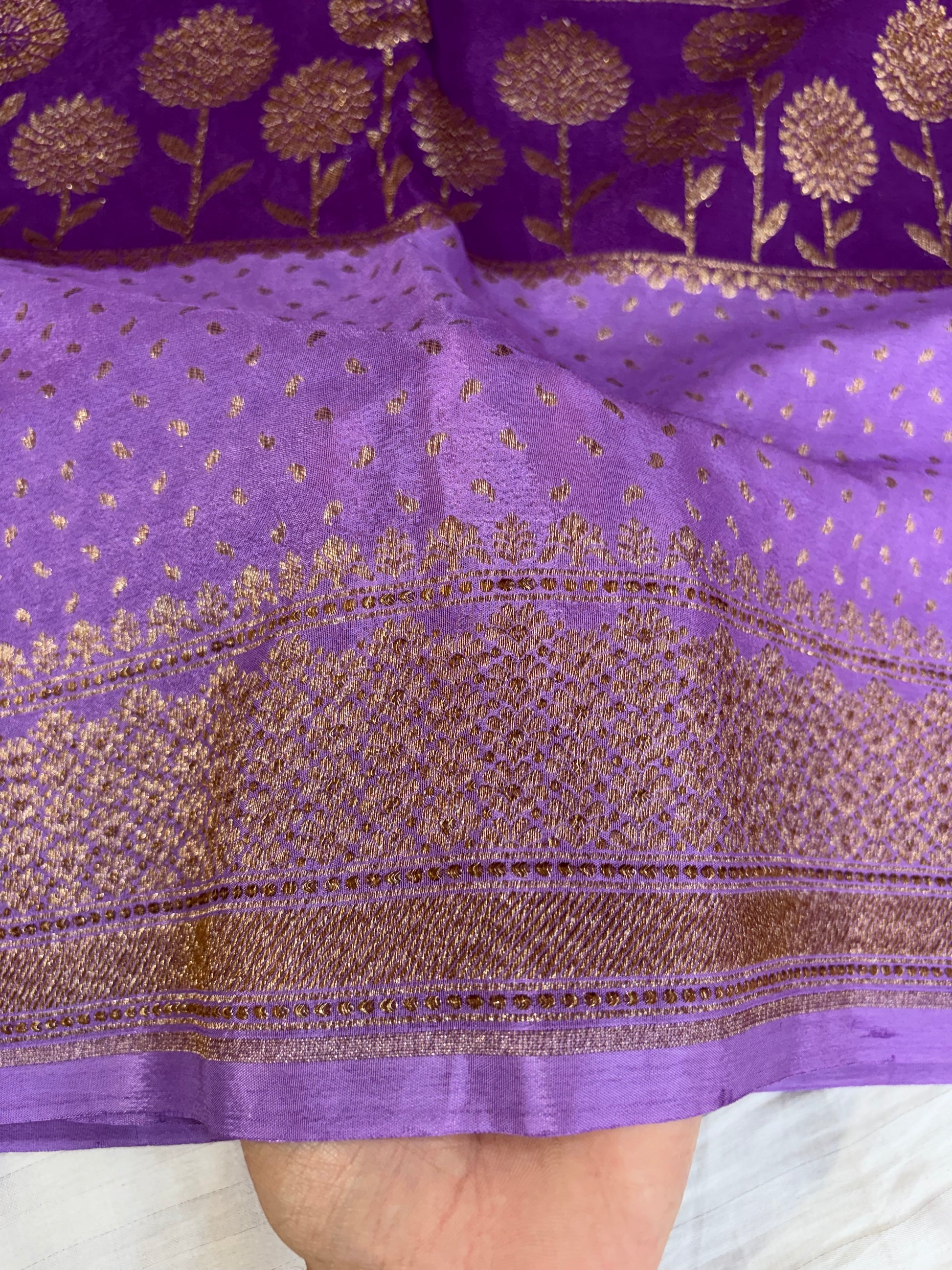 Beautiful Banarasi crepe silk saree
