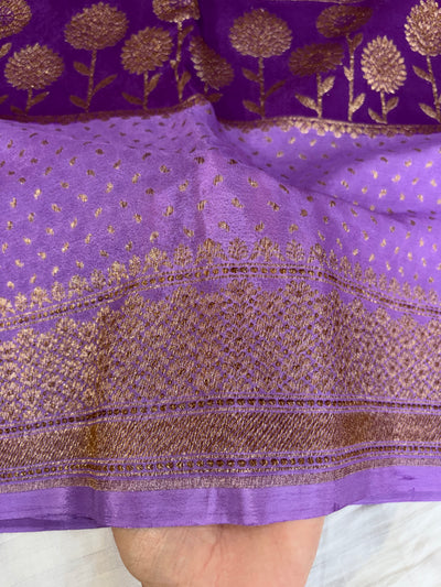 Beautiful Banarasi crepe silk saree