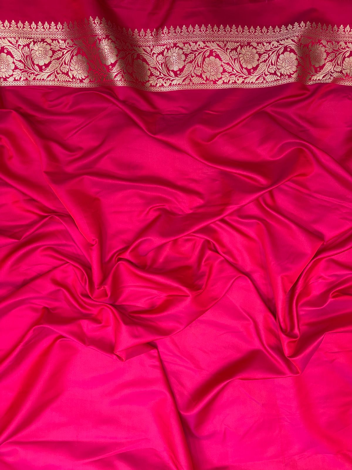 Rani Mashru Silk Saree With Zari  Border Mina Boota