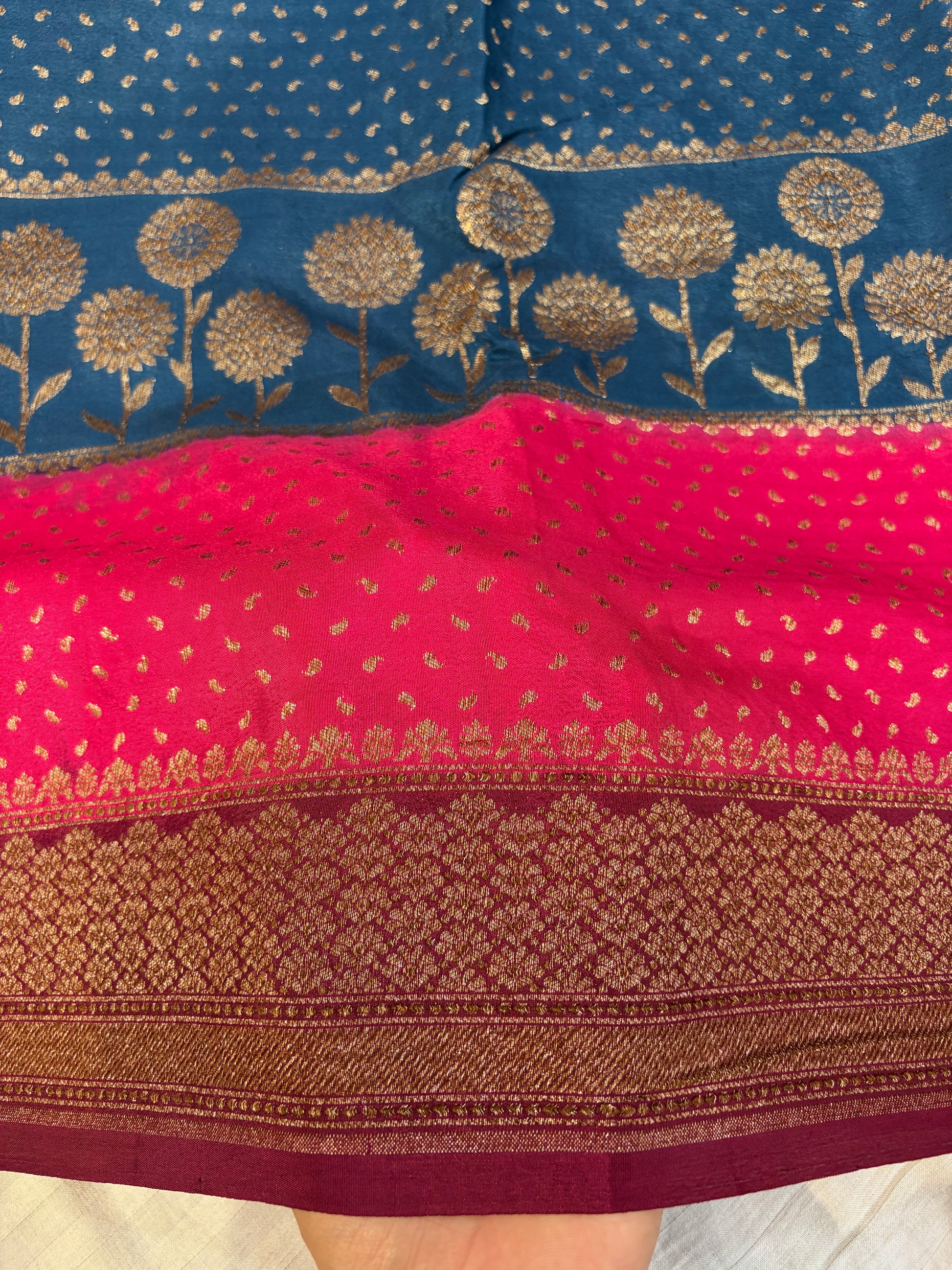 Beautiful Banarasi crepe silk saree
