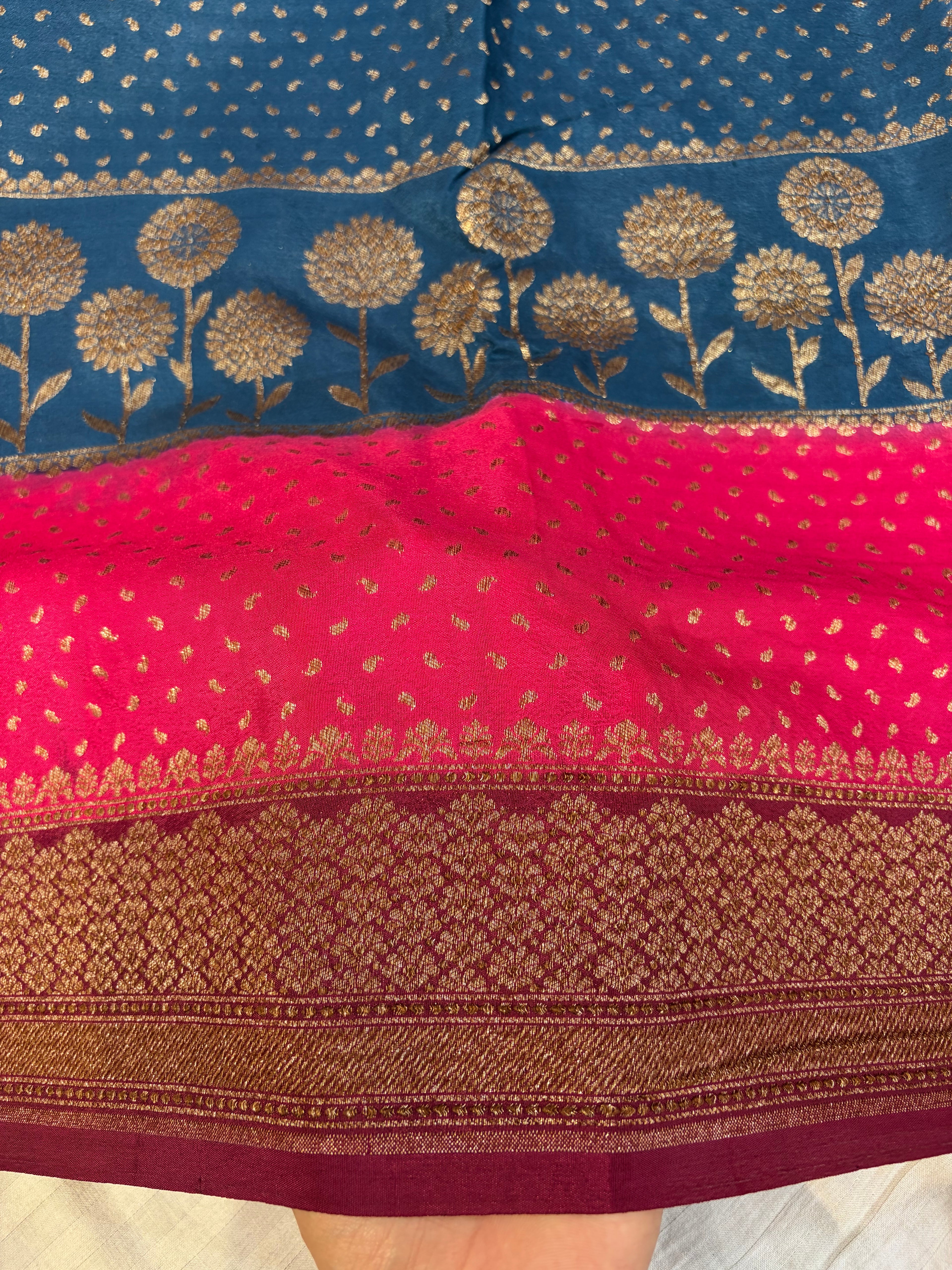 Beautiful Banarasi crepe silk saree