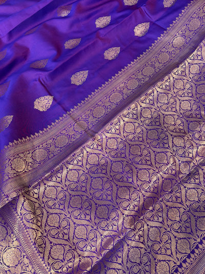 Banarasi katan by katan saree in beautiful in purple colour