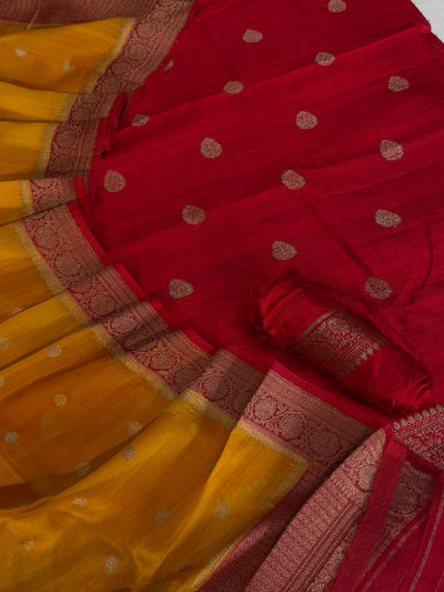 Pure handwoven Raw silk suit in beautiful combination