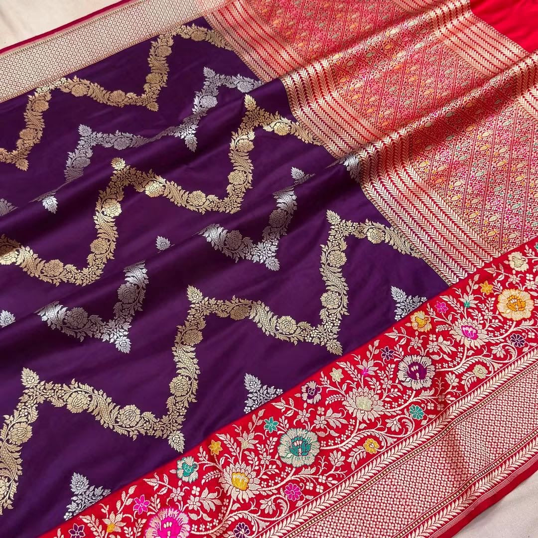 Handwoven pure katan silk saree