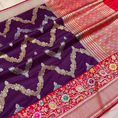Handwoven pure katan silk saree