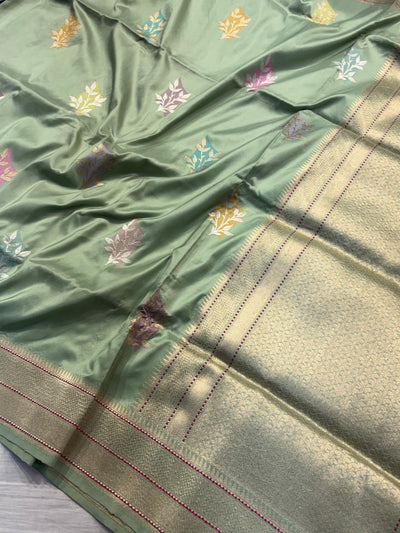 Handwoven pure katan silk saree