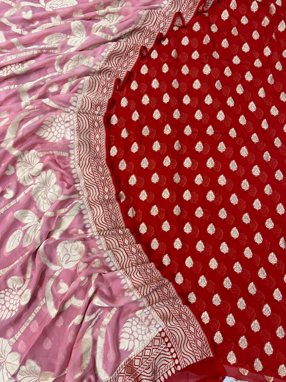 Pure handwoven georgette suit in beautiful colour