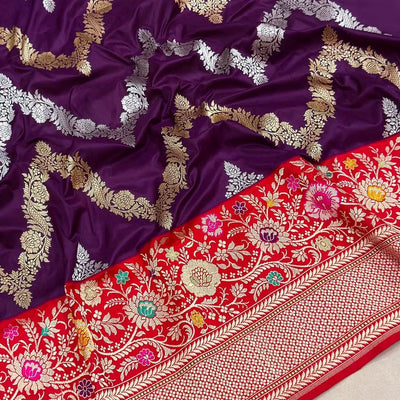 Handwoven pure katan silk saree