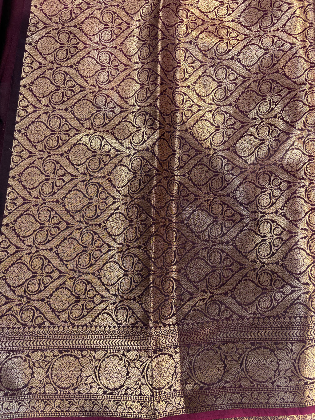 Banarasi mulberry katan silk saree in beautiful wine colour