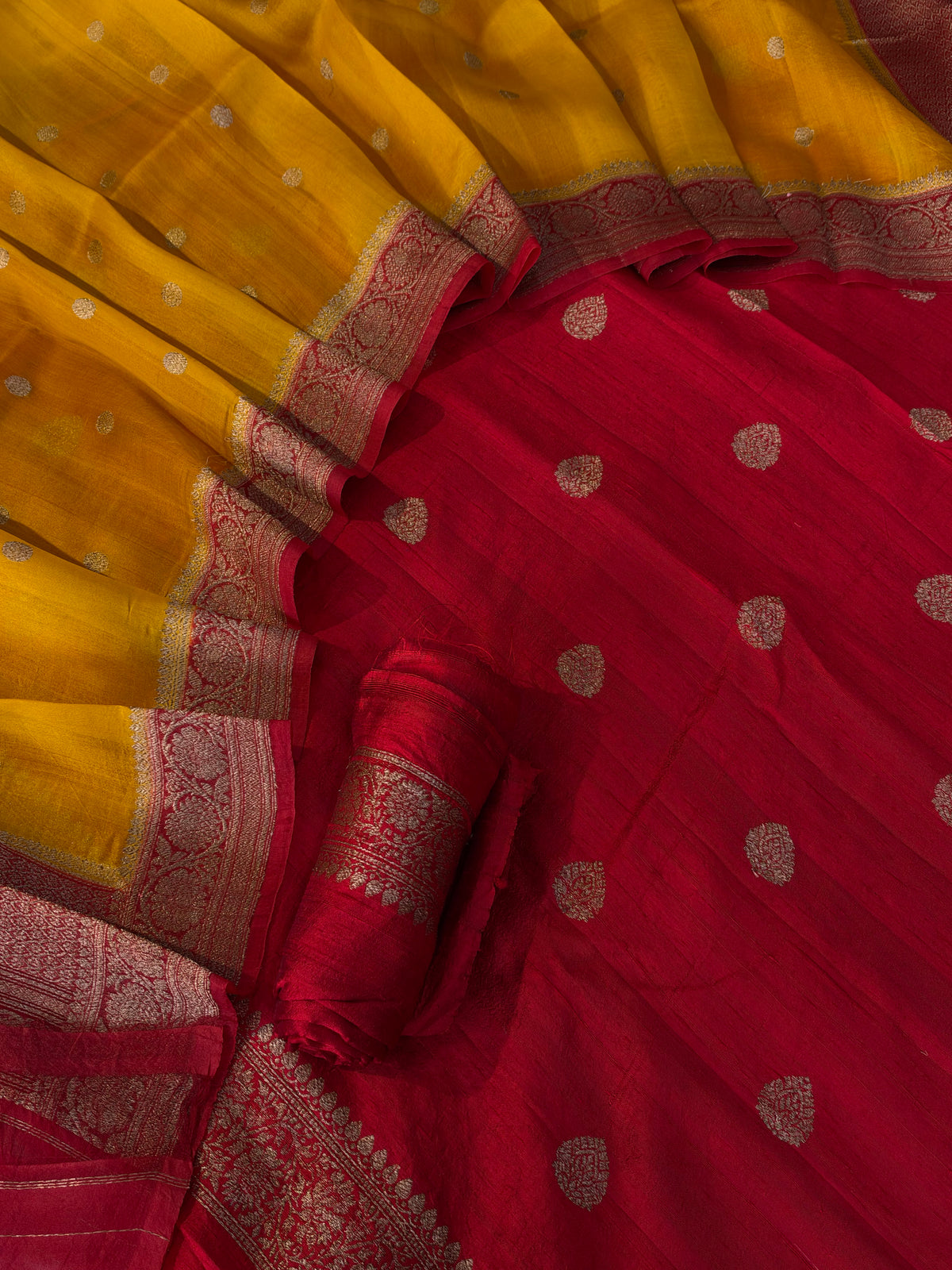 Pure handwoven Raw silk suit in beautiful combination