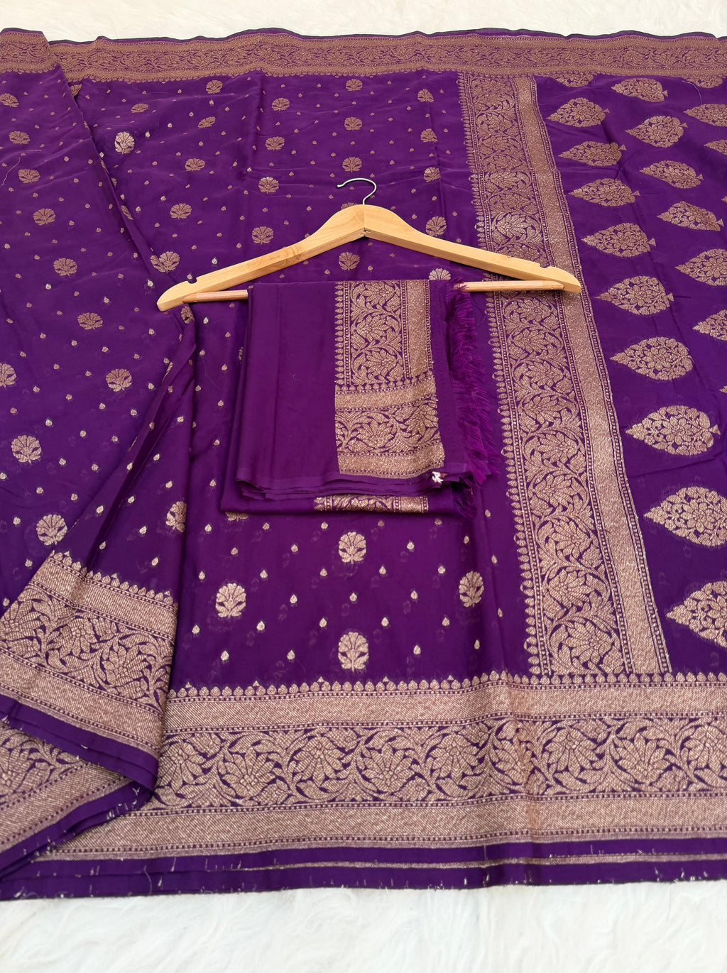 (Copy) Banarasi semi georgette silk saree