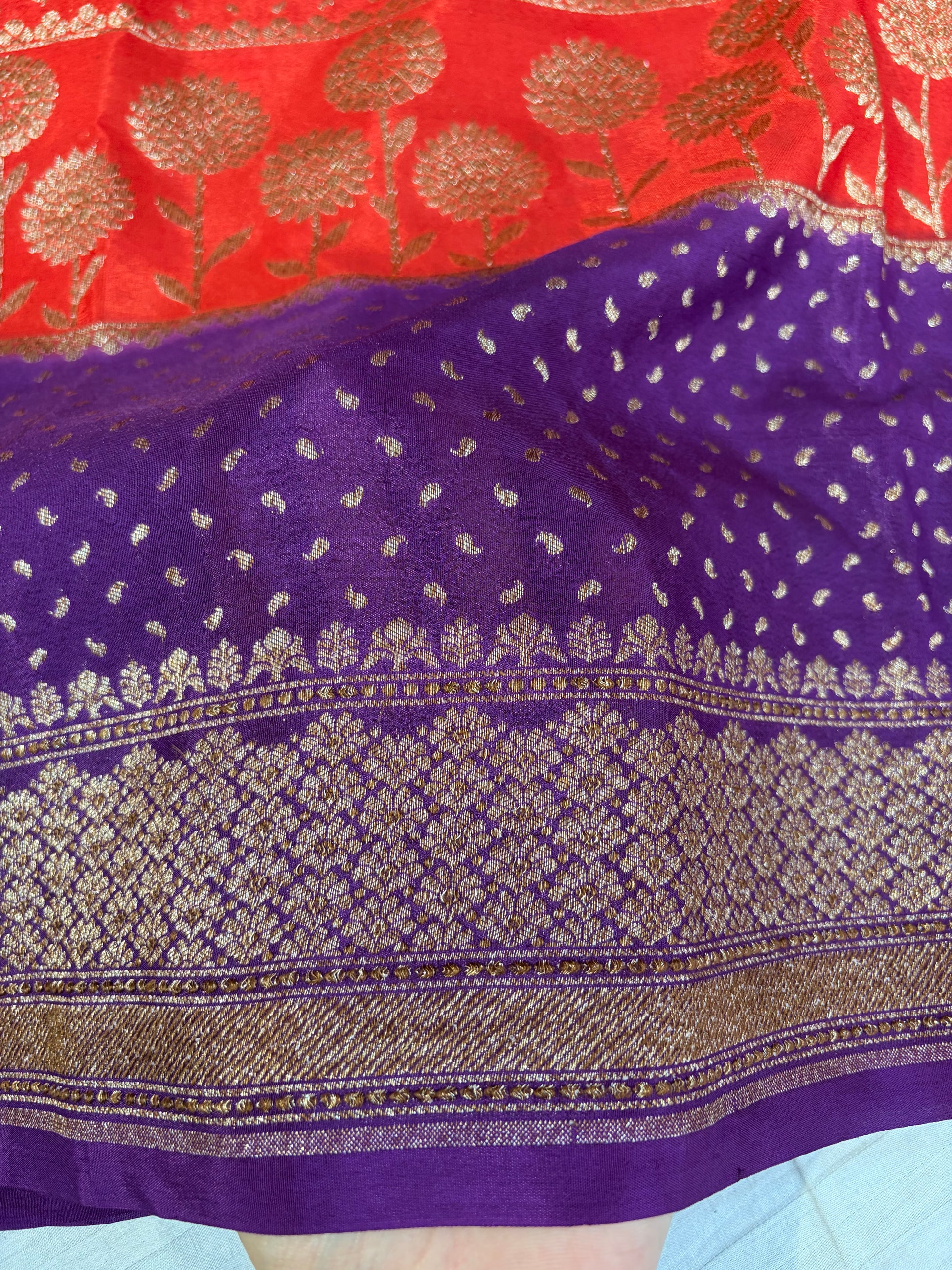 Beautiful Banarasi crepe silk saree