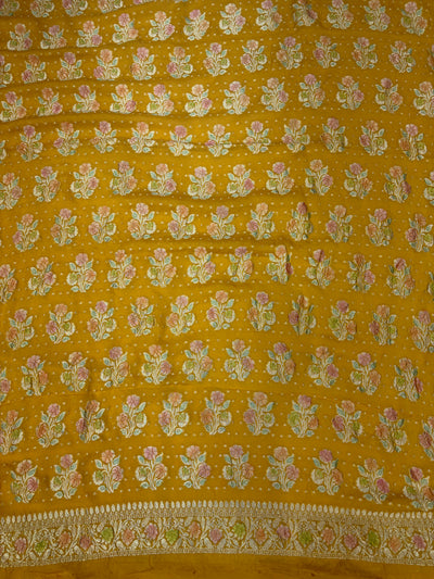 Pure Georgette Hand Brush Suit Set