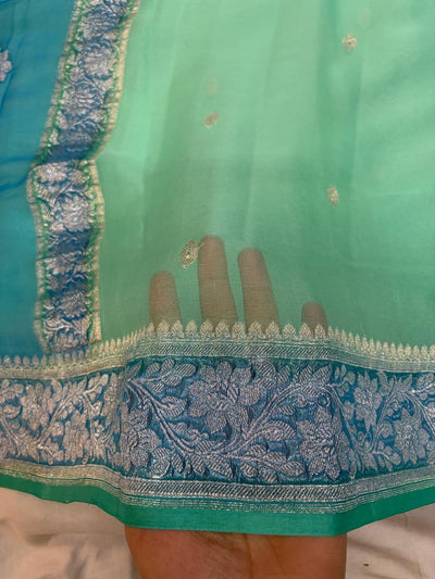 PURE KHADDI CHIFFON SILK SAREE IN 3D COLOUR
