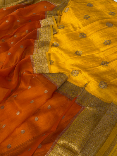 Pure handwoven Raw silk suit in beautiful combination (Copy)