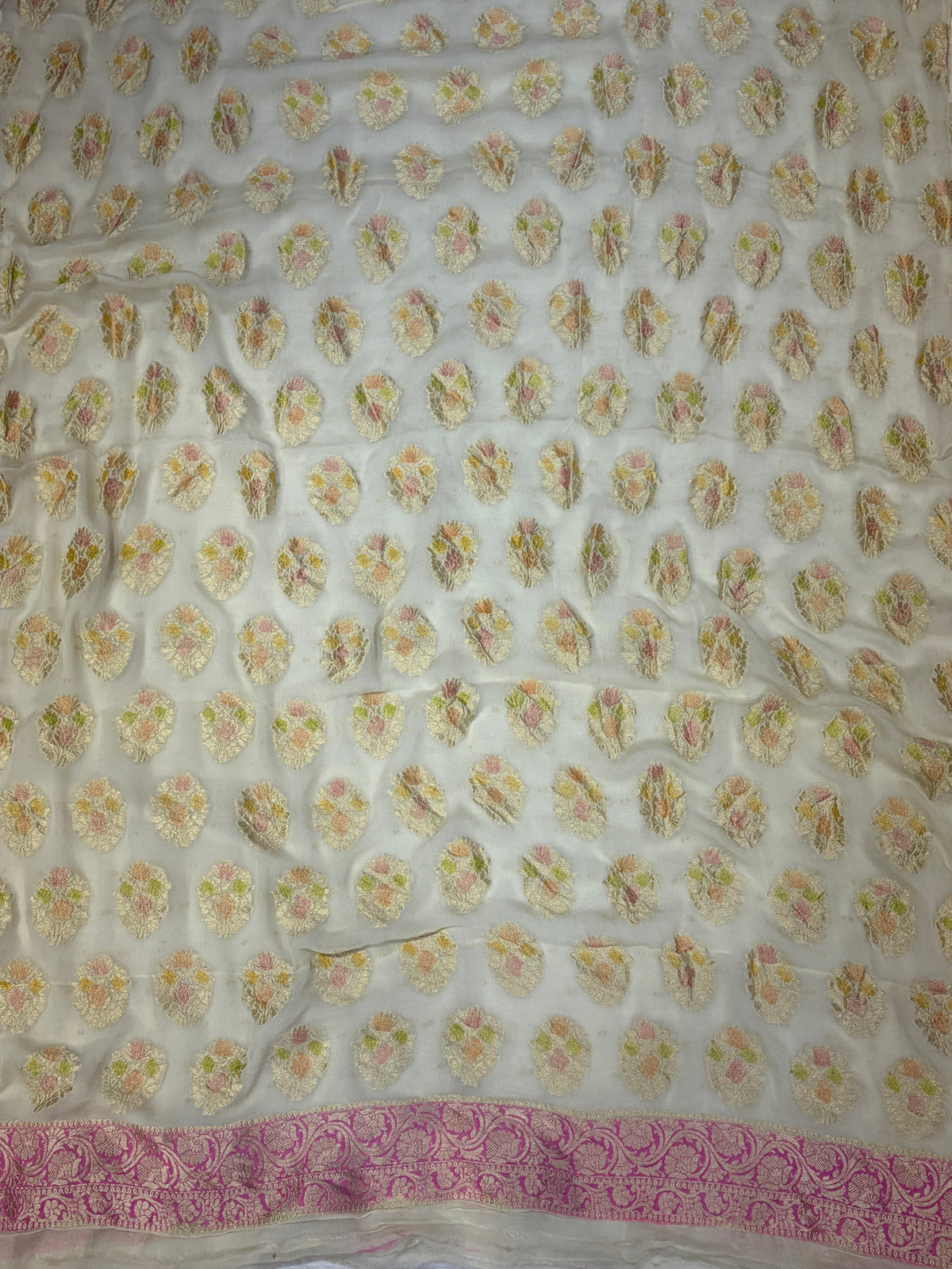 Pure Georgette Hand Brush Suit Set