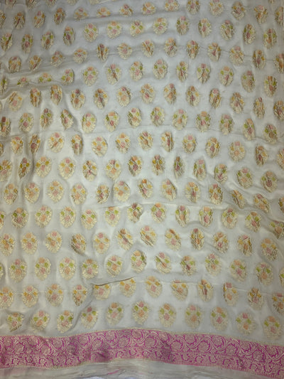 Pure Georgette Hand Brush Suit Set