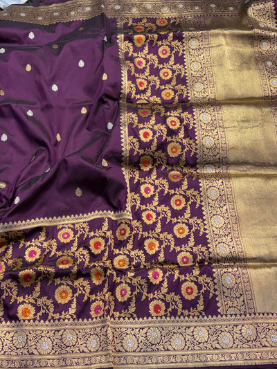 Handwoven pure katan silk saree