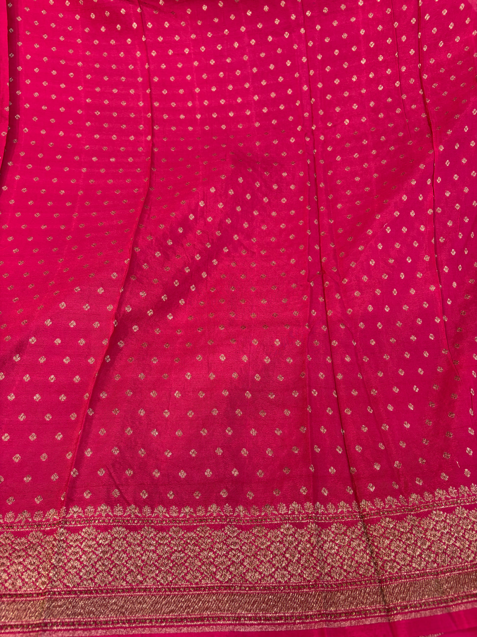 Beautiful Banarasi crepe silk saree