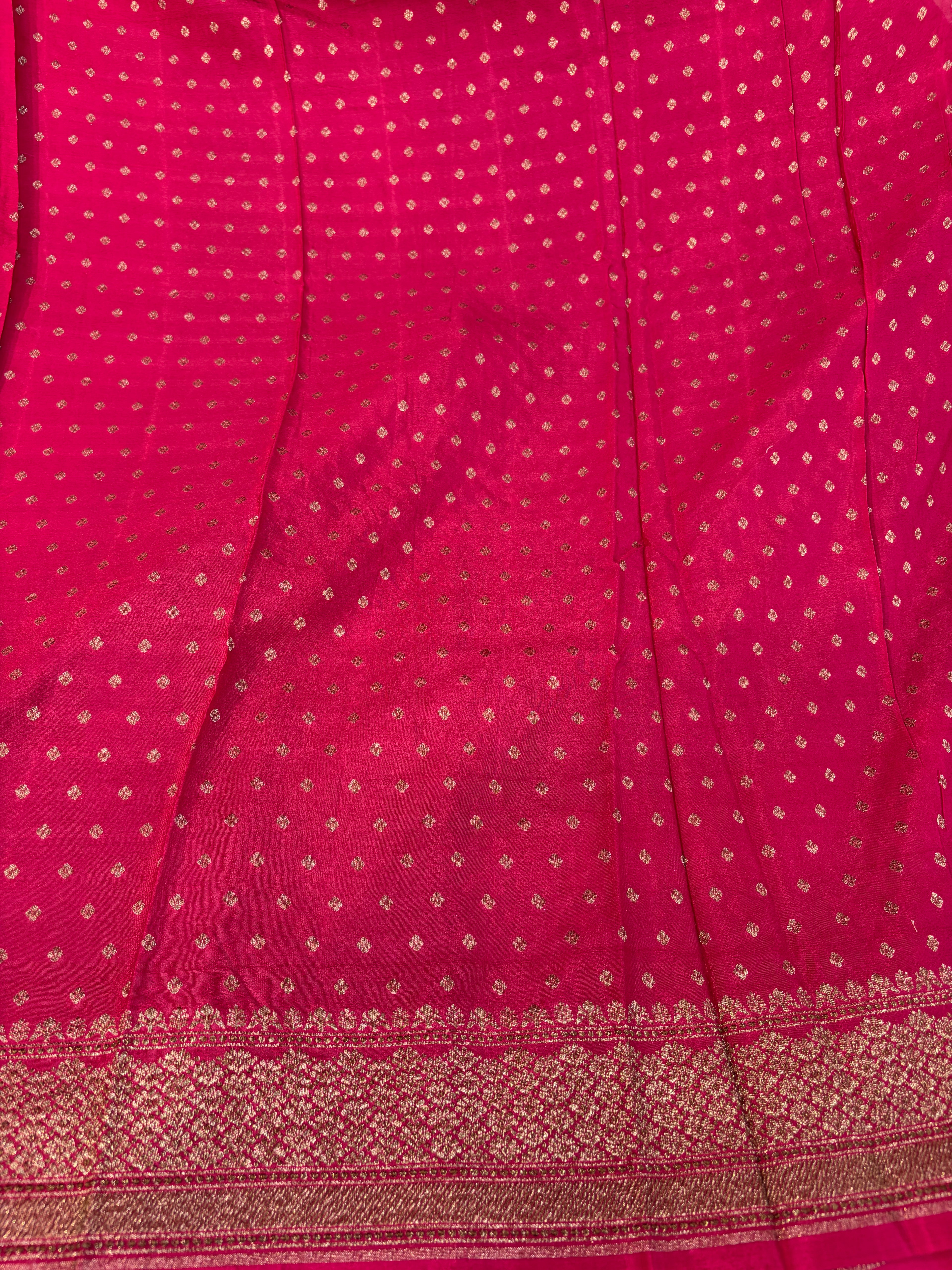 Beautiful Banarasi crepe silk saree