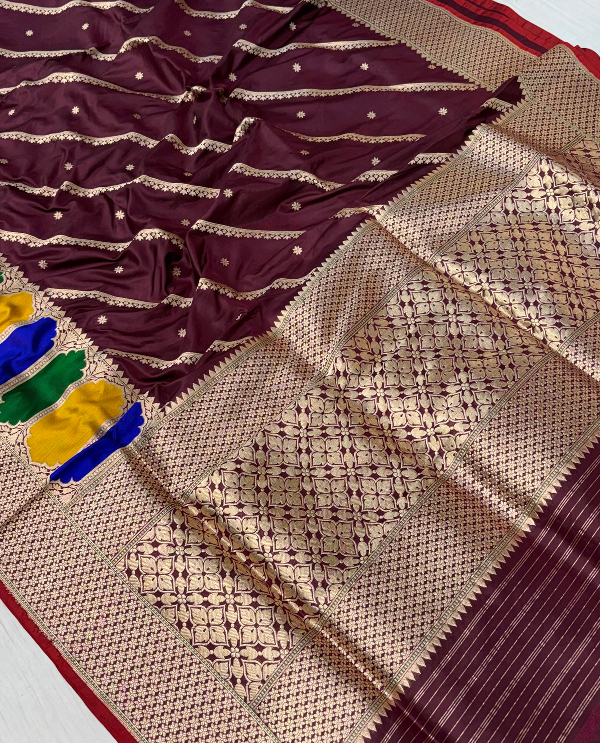 Handwoven pure katan silk saree