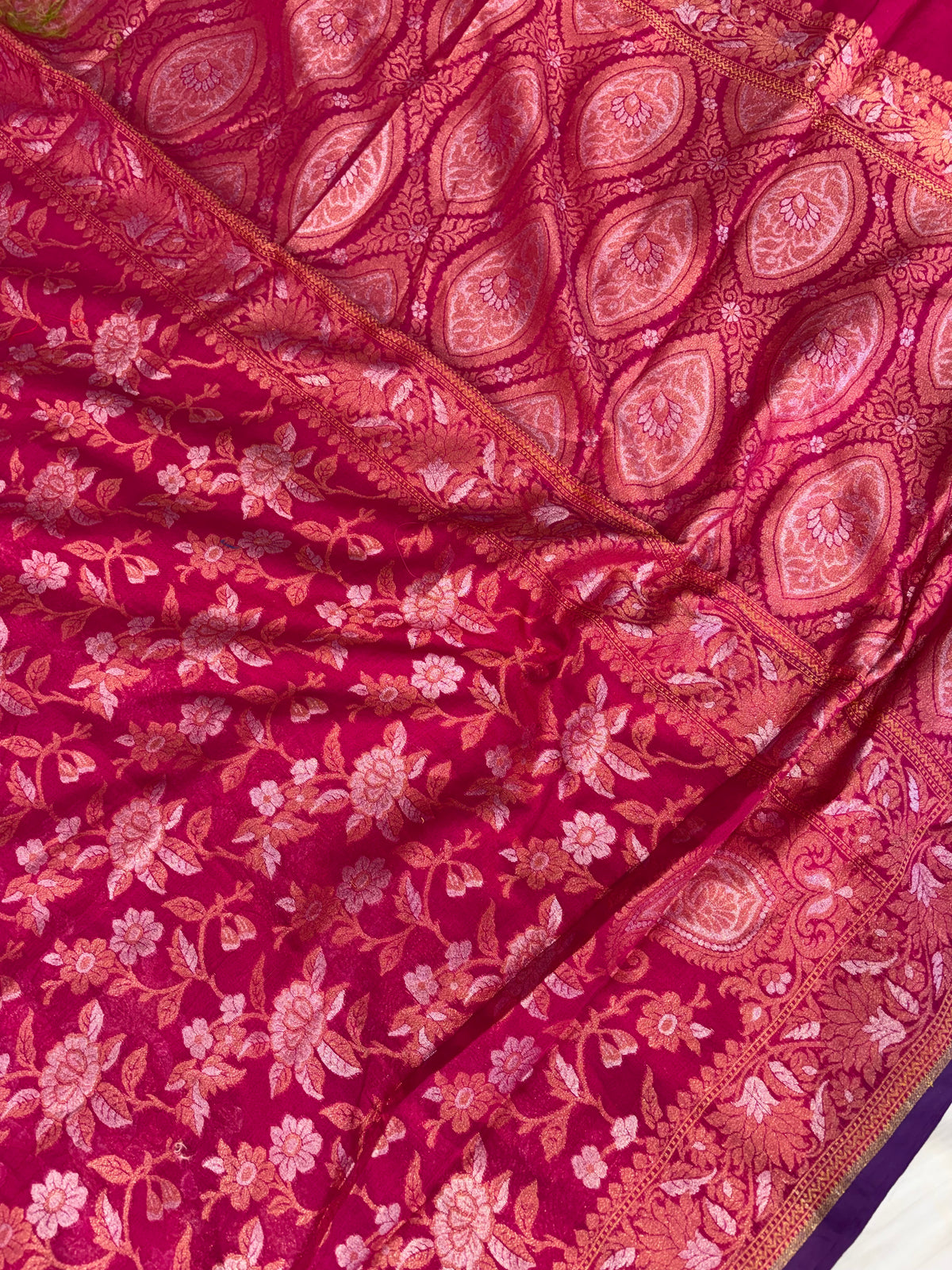 Beautiful pure premium cotton jamdani saree