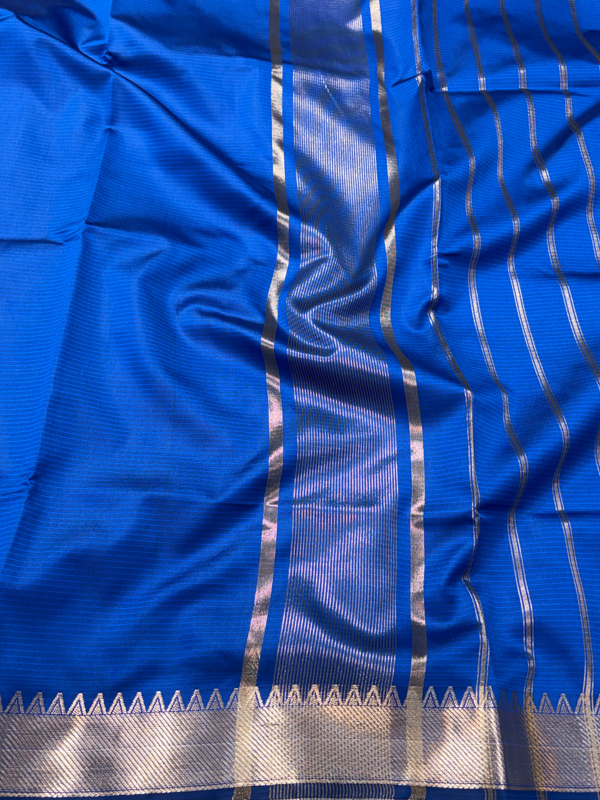 Banarasi soft silk saree in royal blue colour