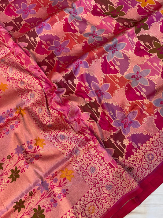 Handwoven pure Rangkat katan silk saree