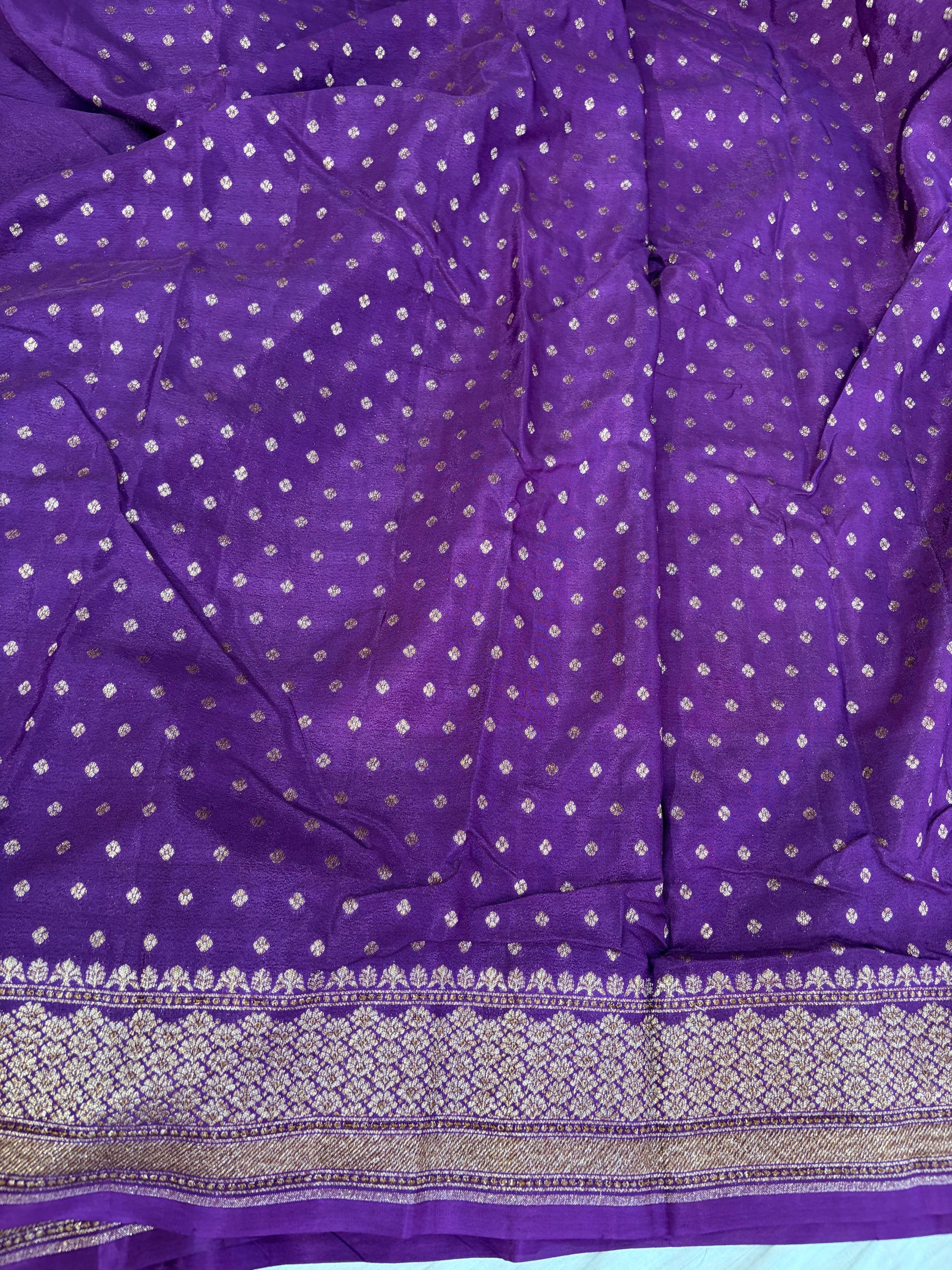 Beautiful Banarasi crepe silk saree