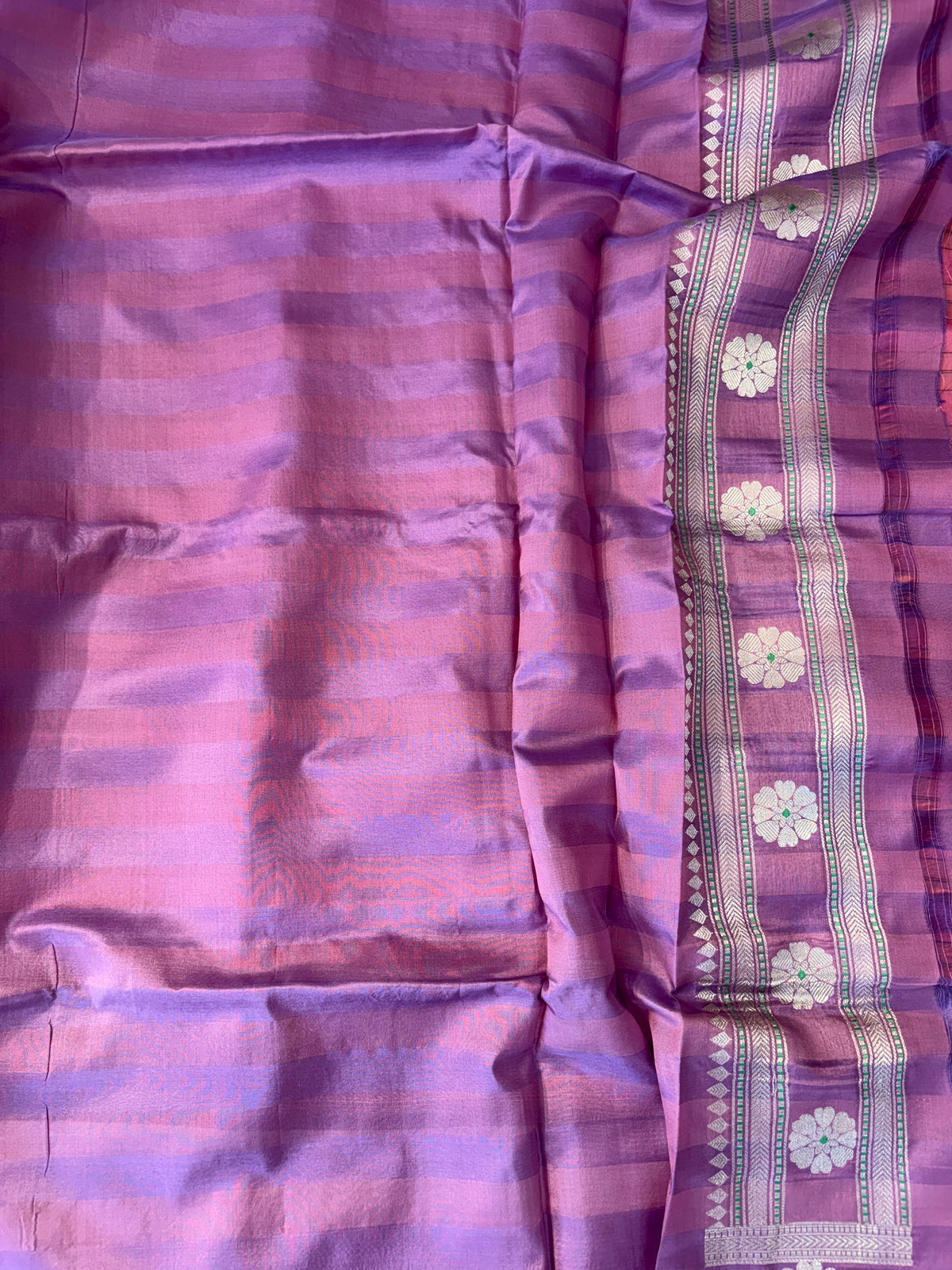 Handwoven pure Kora katan silk saree