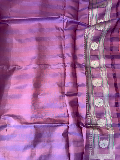Handwoven pure Kora katan silk saree