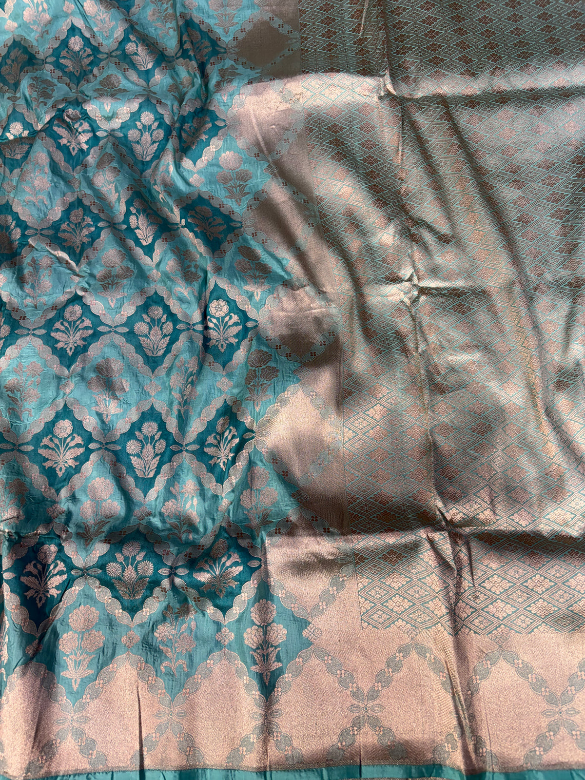 Handwoven pure Katan silk saree