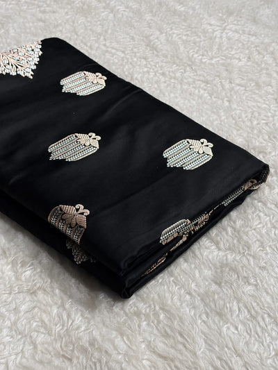 Beautiful Mashru silk saree in black colour