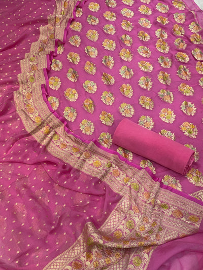Pure Georgette Hand Brush Suit Set (Copy)