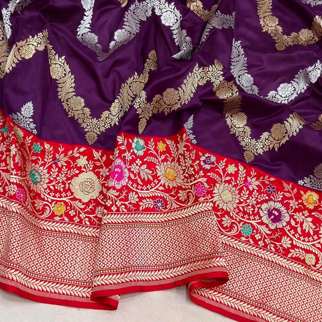 Handwoven pure katan silk saree