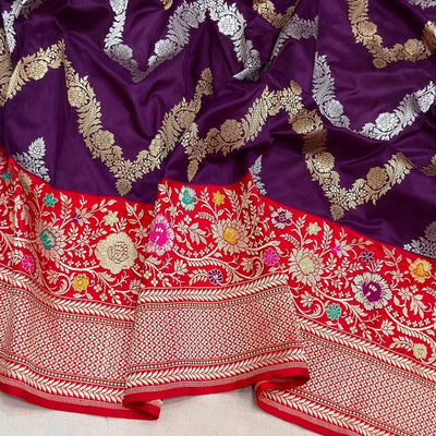 Handwoven pure katan silk saree