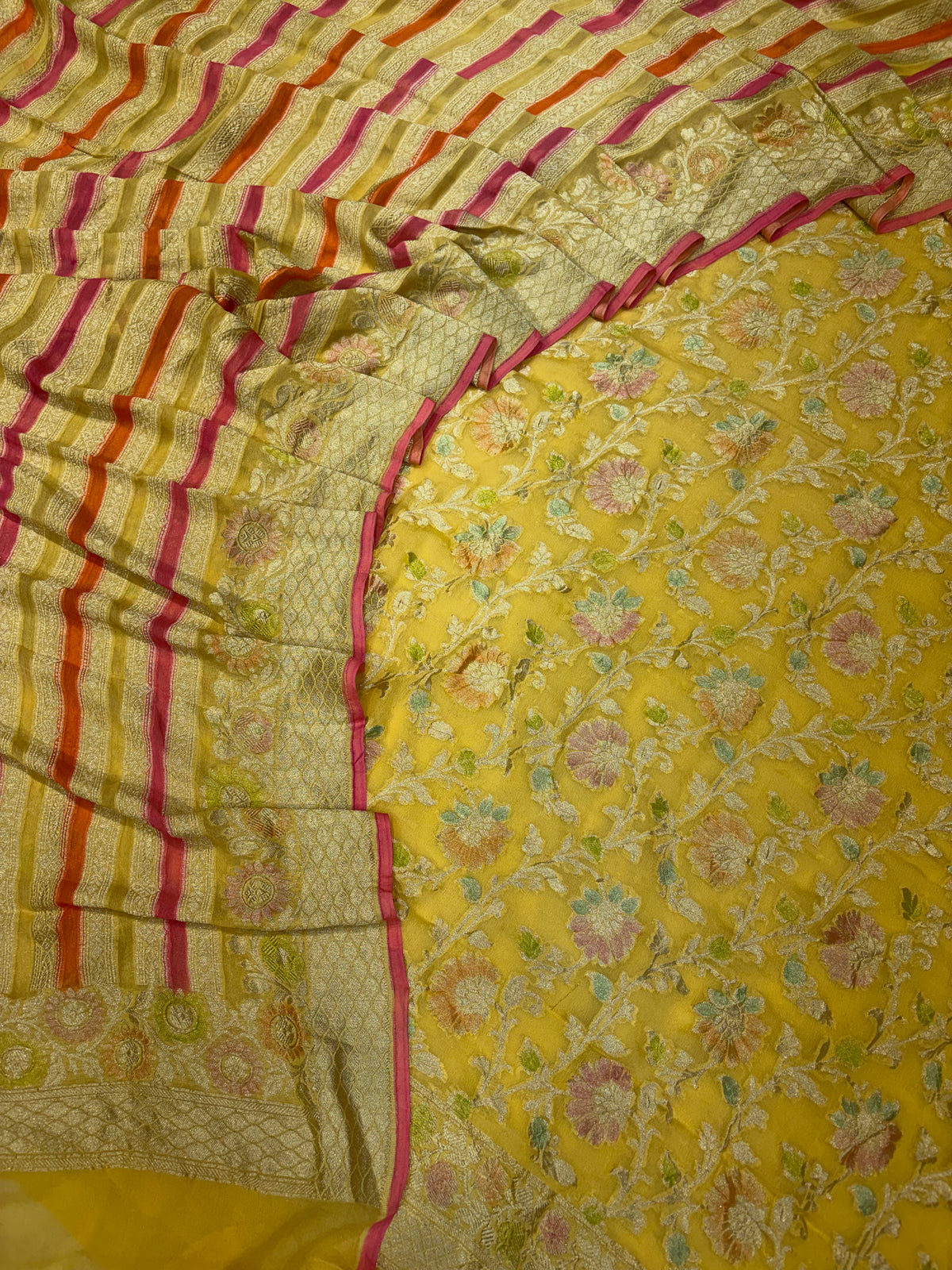 Pure Georgette Hand Brush Suit Set