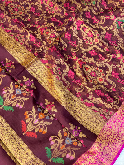 Beautiful pure premium kora jamdani saree