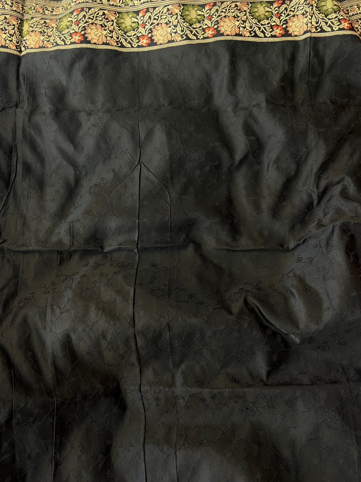 Handwoven pure Valkalam Satin katan silk saree