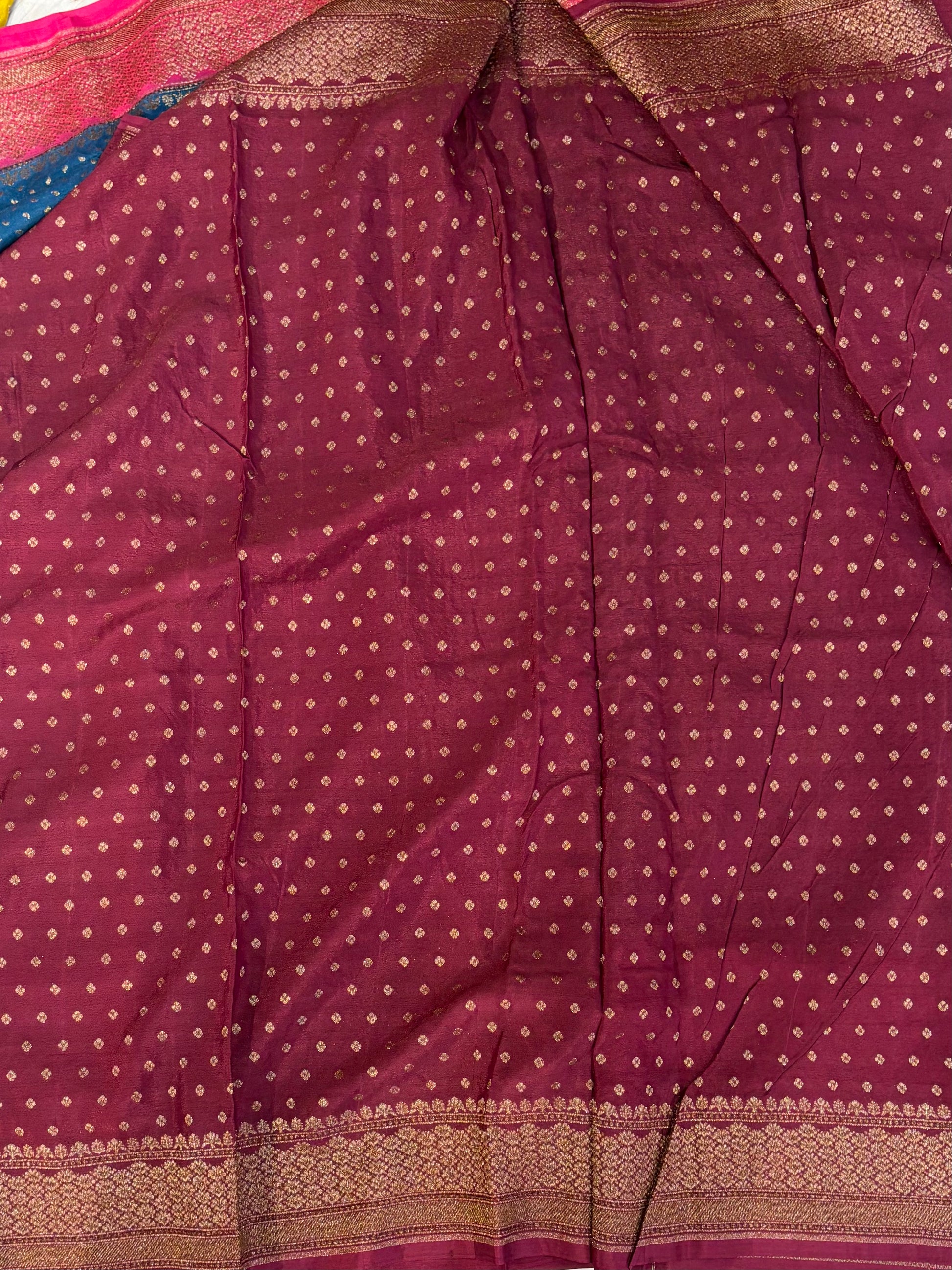 Beautiful Banarasi crepe silk saree