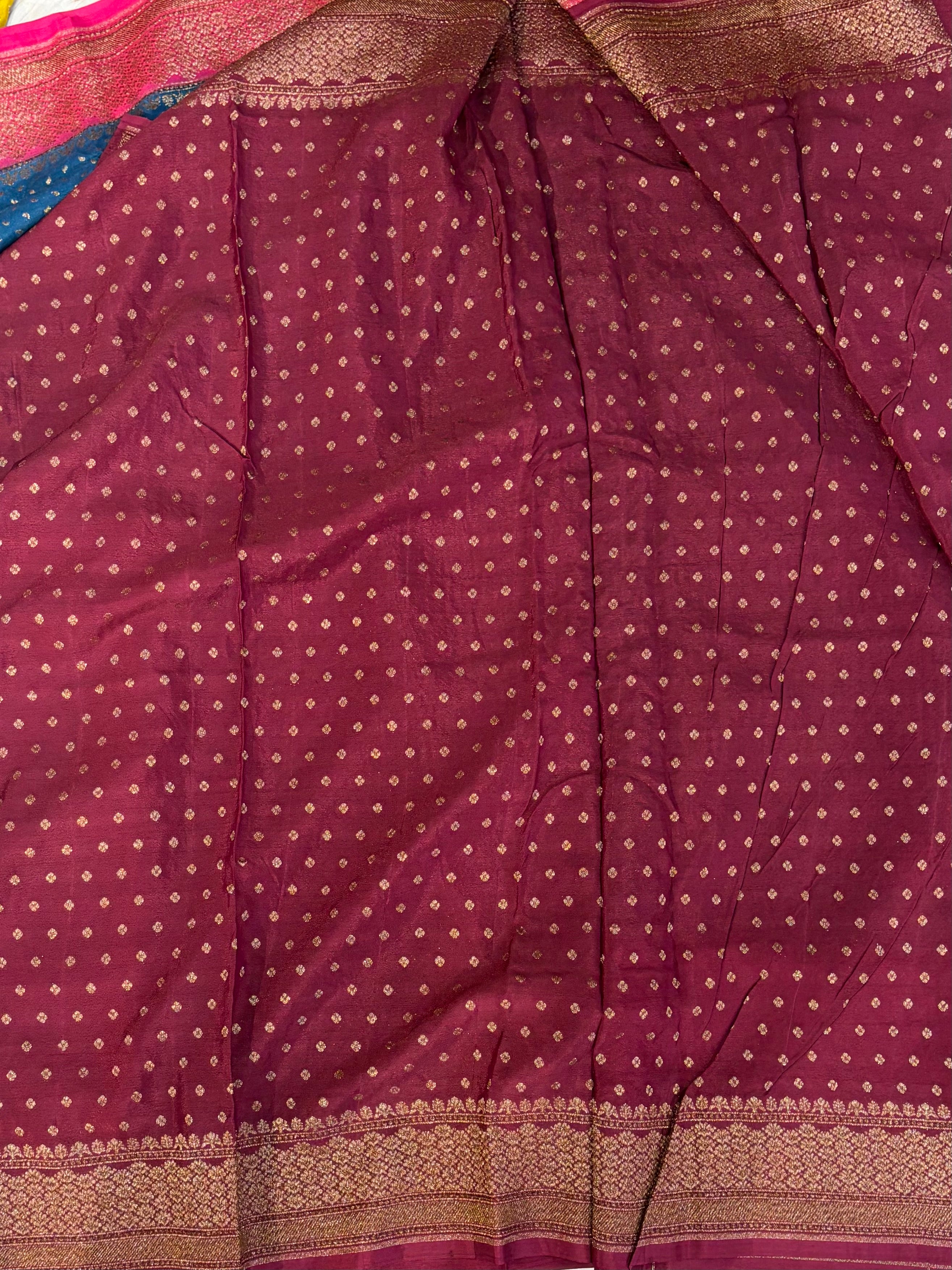 Beautiful Banarasi crepe silk saree