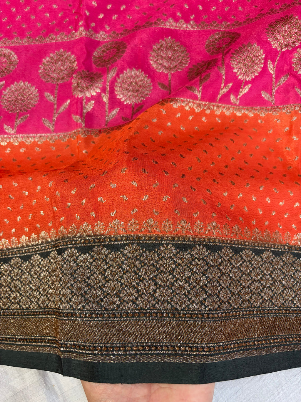Beautiful Banarasi crepe silk saree