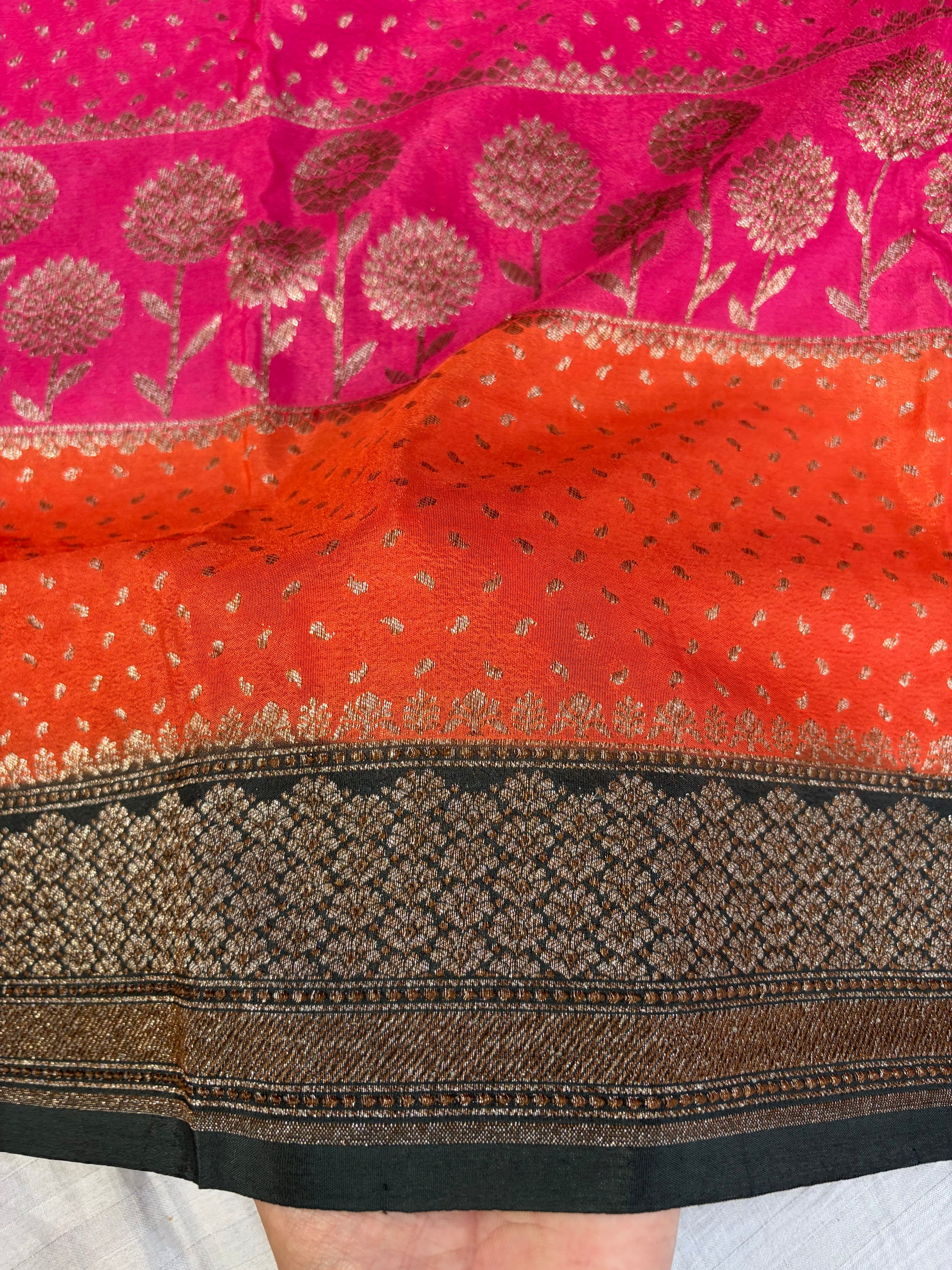 Beautiful Banarasi crepe silk saree