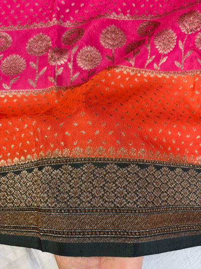 Beautiful Banarasi crepe silk saree