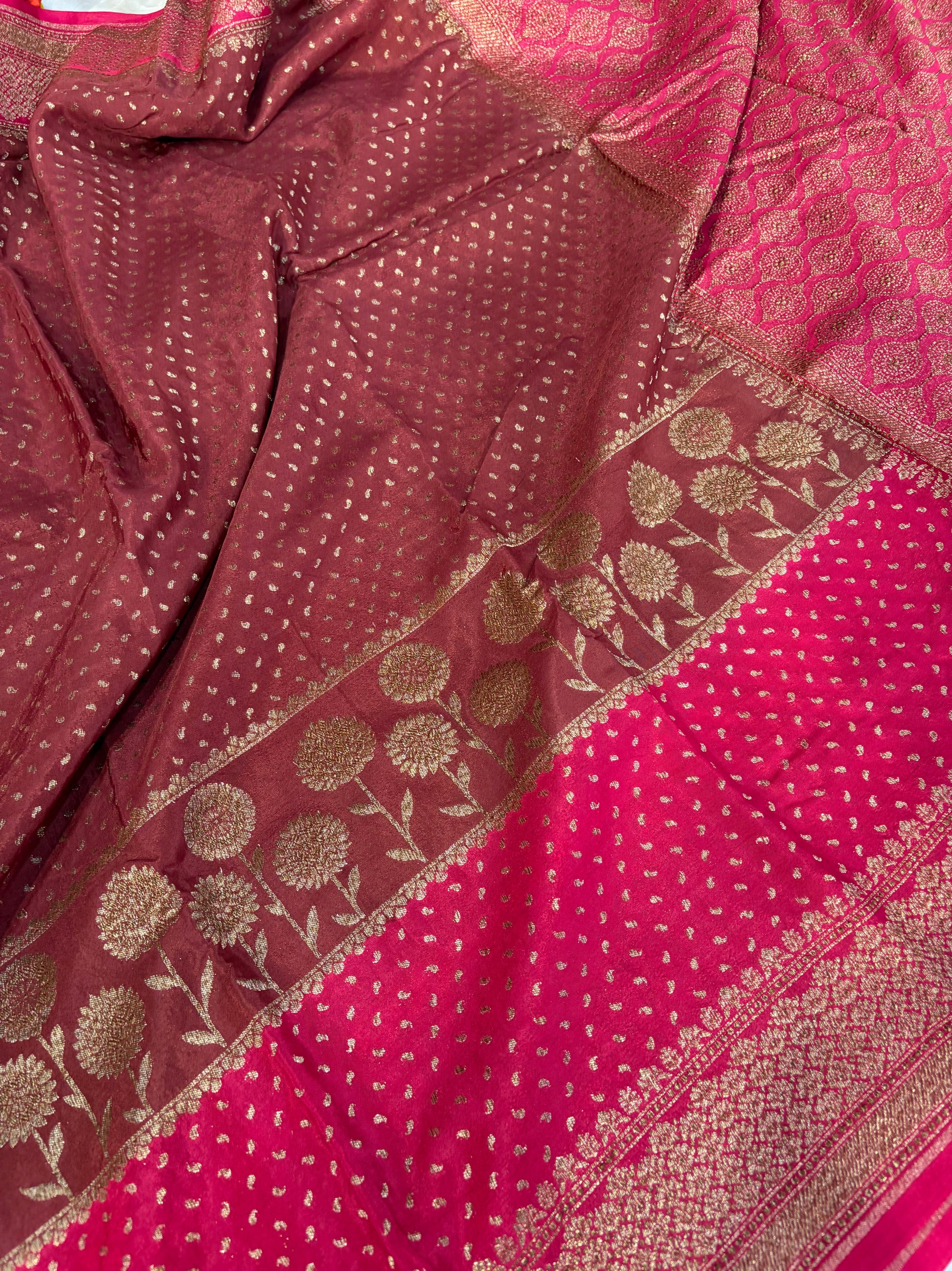 Beautiful Banarasi crepe silk saree