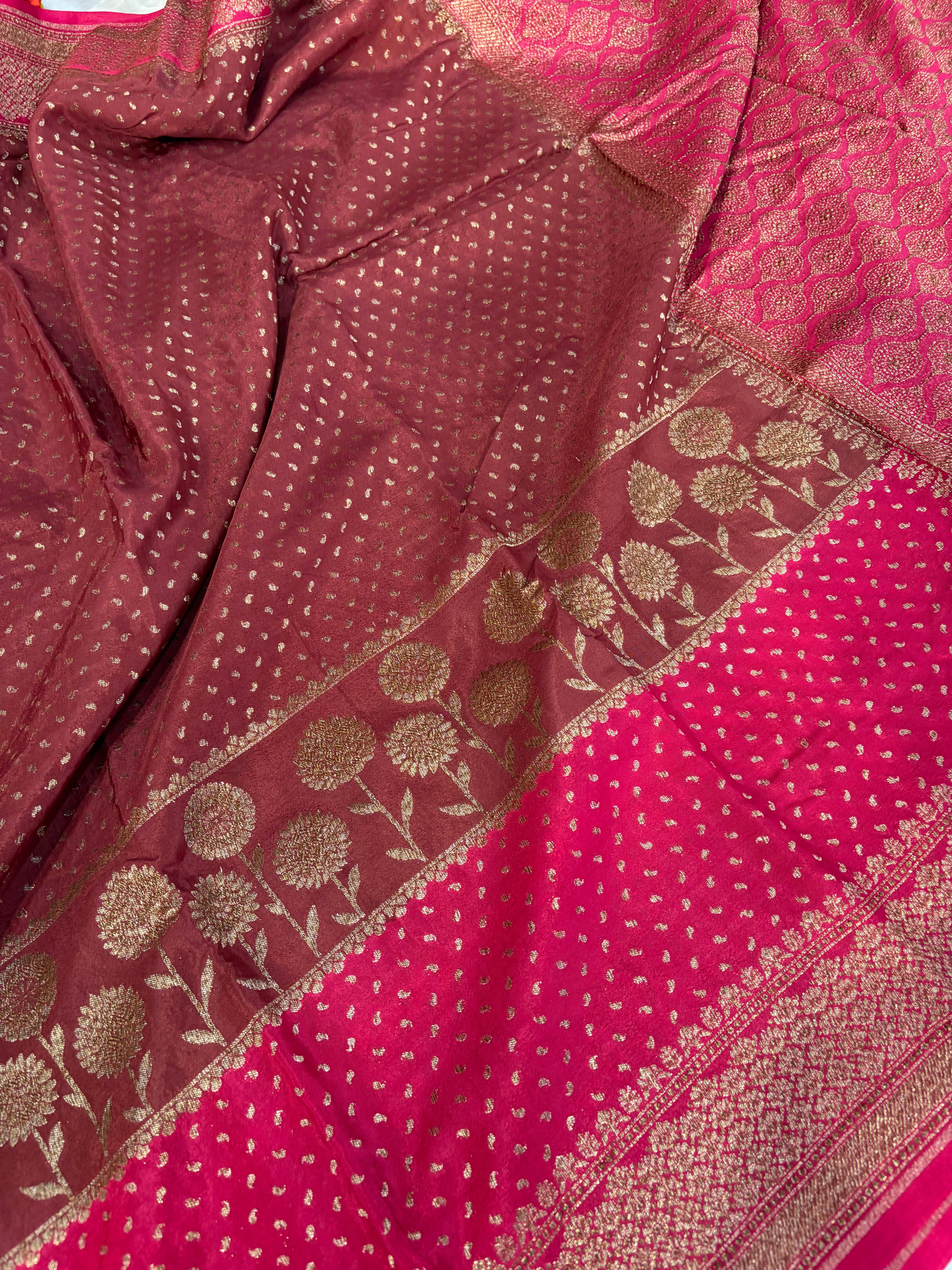 Beautiful Banarasi crepe silk saree