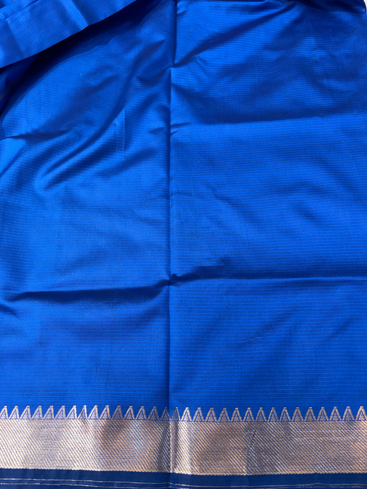 Banarasi soft silk saree in royal blue colour